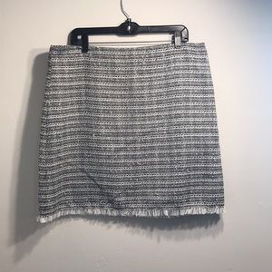Black and white tweed style mini skirt